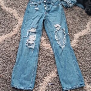 Aeropostale (0) 90s baggy blue jeans